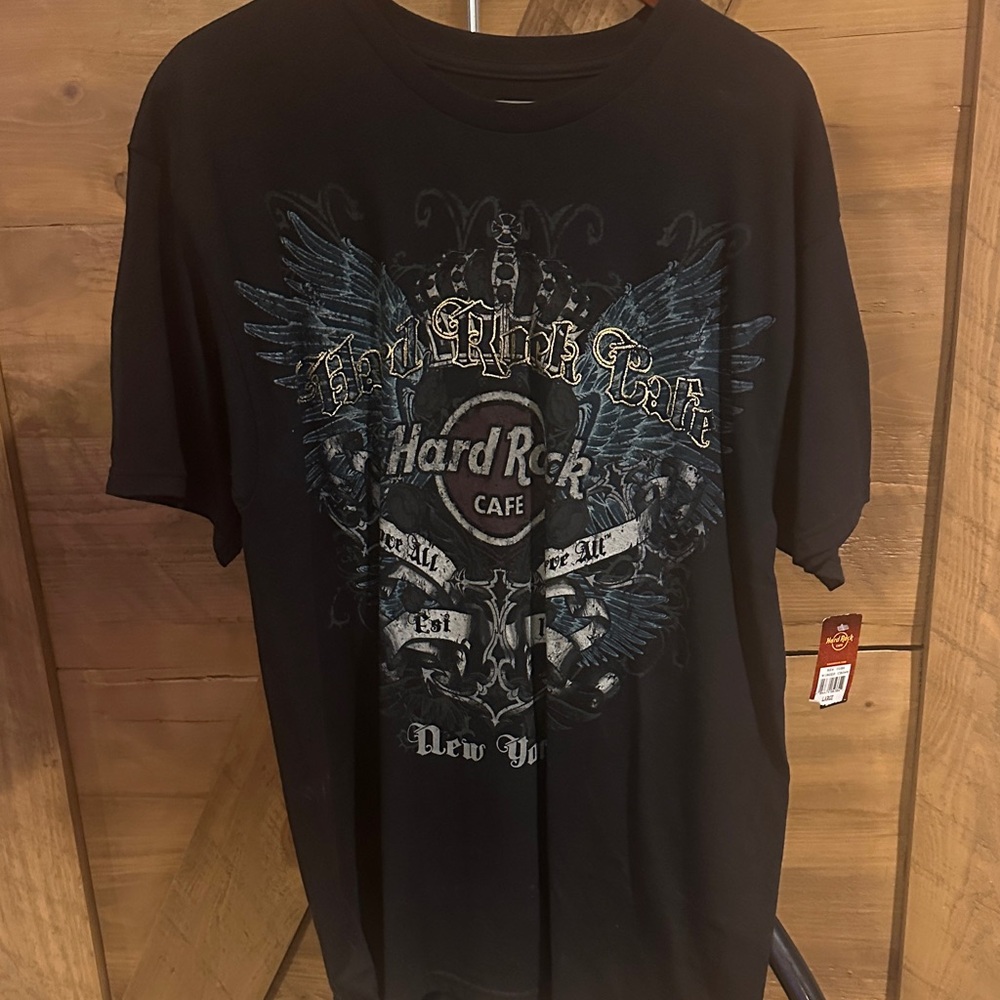 Hard Rock Cafe Black Tee with Winged Graphic